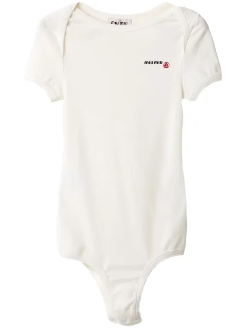 Miu Miu x Petit Bateau embroidered bodysuit White MJA897SOOO16J8