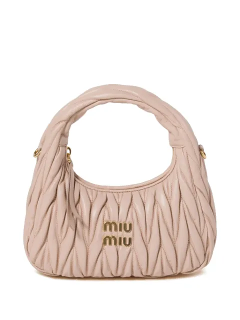Miu Miu Wander matelassé tote bag Pink 5BC125VOOYAN88