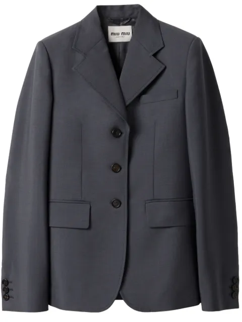 Miu Miu single-breasted blazer Grey MH1991SOOO12I1