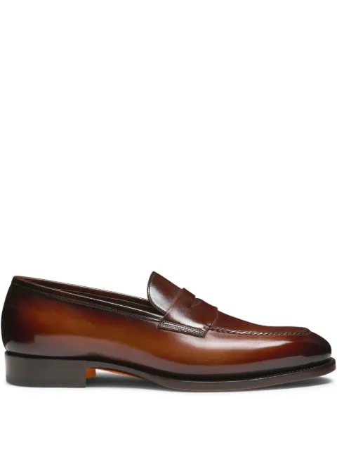 Santoni leather loafers Brown MCAD18935MC3HWVE