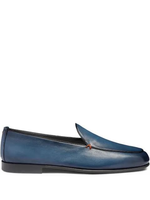 Santoni leather loafers Blue MGEC19088SMOMMEM