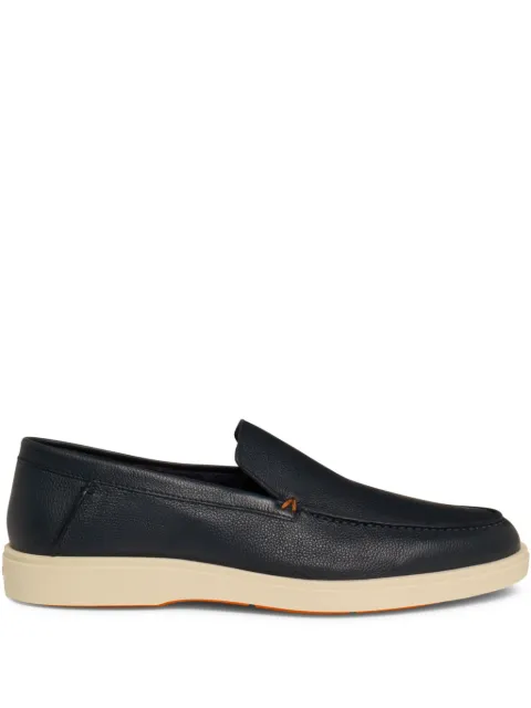 Santoni leather loafers Blue MGDT17824TICSWLM