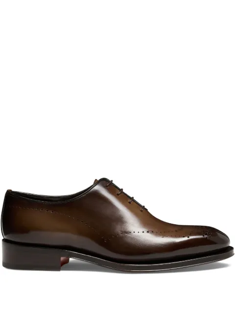 Santoni leather Oxford shoes Brown MCCR18542MC8HFUL