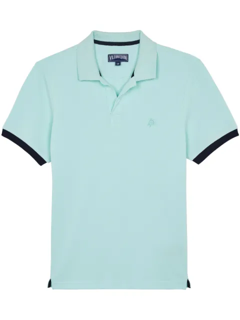 Vilebrequin turtle-embroidered polo shirt Blue PLTAN100