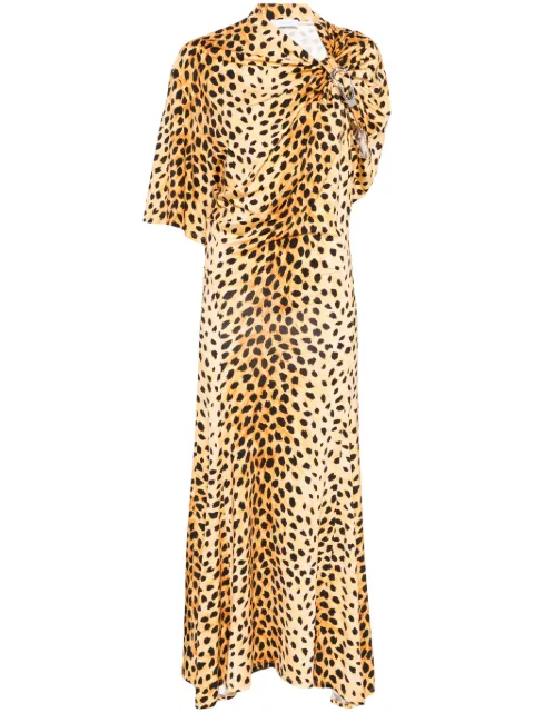 Rabanne leopard-print maxi dress Black JRO055VI0269