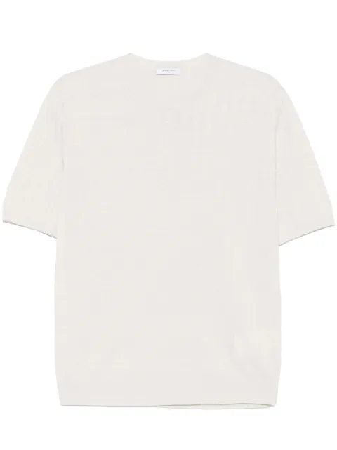 Boglioli ribbed-knit T-shirt Neutrals 91555SB5808