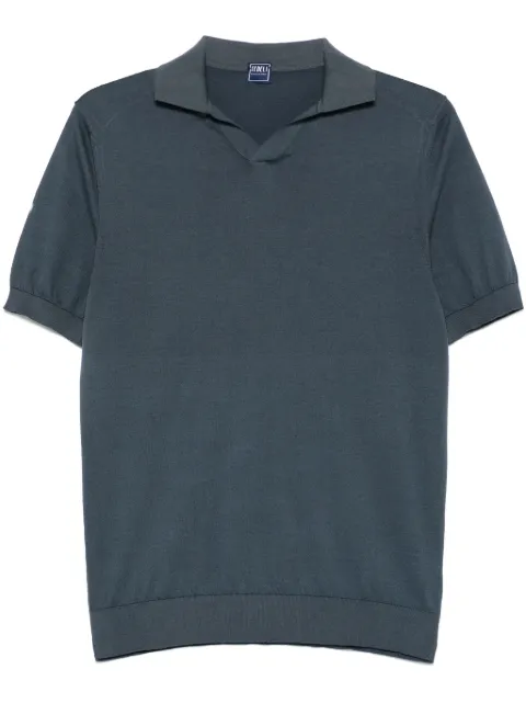 Fedeli fine-kinit polo shirt Blue 8UED5914