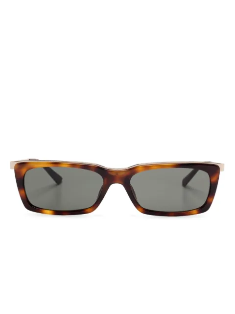 Saint Laurent Eyewear tortoiseshell-effect rectangle-frame sunglasses Brown SL766