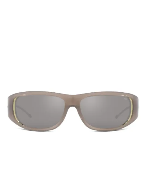 Diesel 0dl3001 logo-plaque sunglasses Grey LX300100LEN