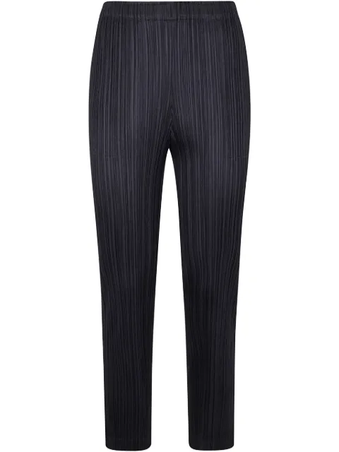 Pleats Please Issey Miyake plissé-effect trousers Black PP56JF371