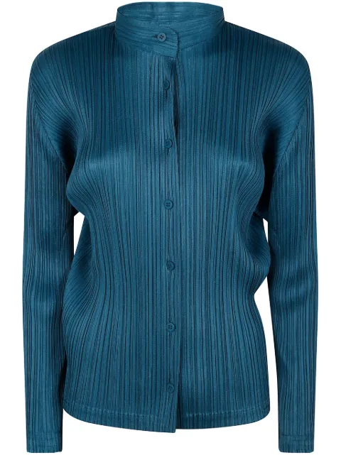 Pleats Please Issey Miyake pleated blouse Blue PP56JJ113