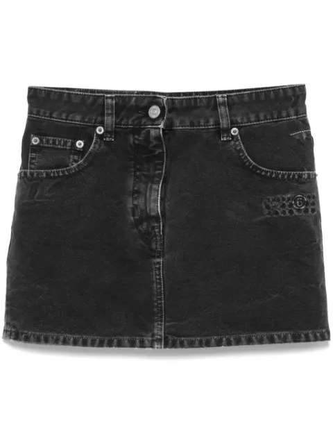 MM6 Maison Margiela denim mini skirt Black S52MC0010M35249