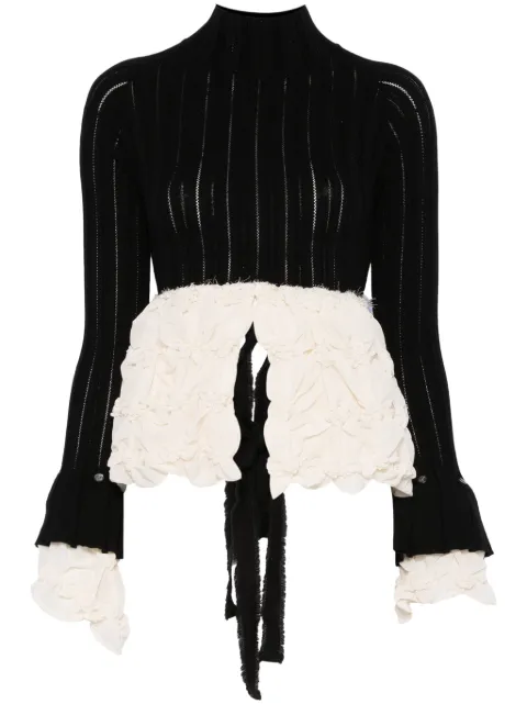 Rokh open-back top Black R3CA92VM