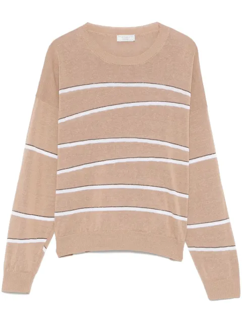 Peserico striped sweater Brown S99894F12F9056