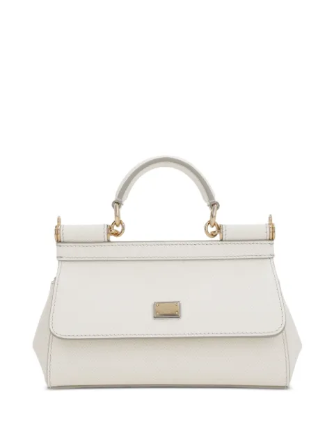 Dolce & Gabbana mini Sicily handbag in Dauphine calfskin White BB7116B1001