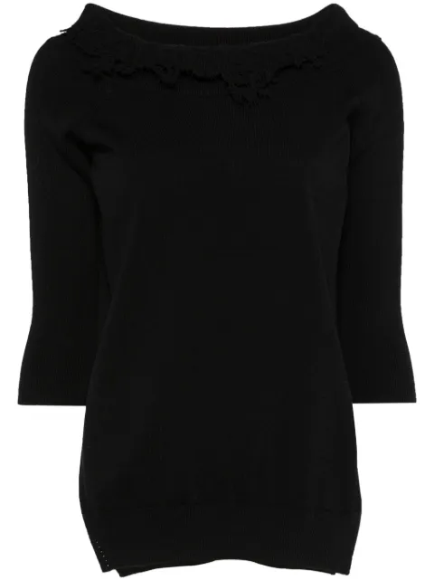 Ermanno Scervino embroidered sweater Black D464M502APEGQ