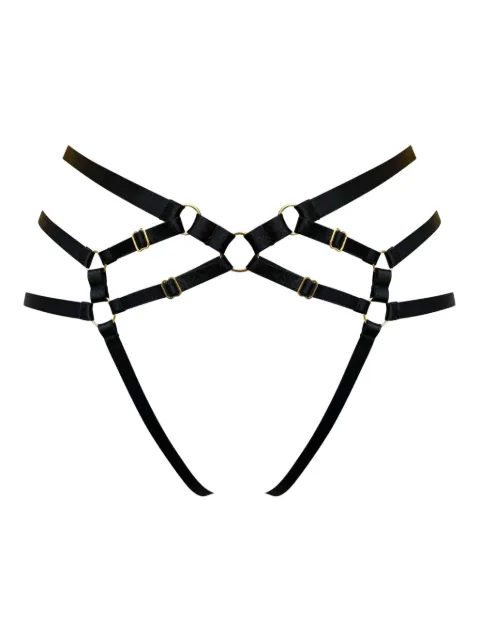 Bordelle strap harness brief Black SIGNATUREBLACKOUVERTHARNESSBRIEF