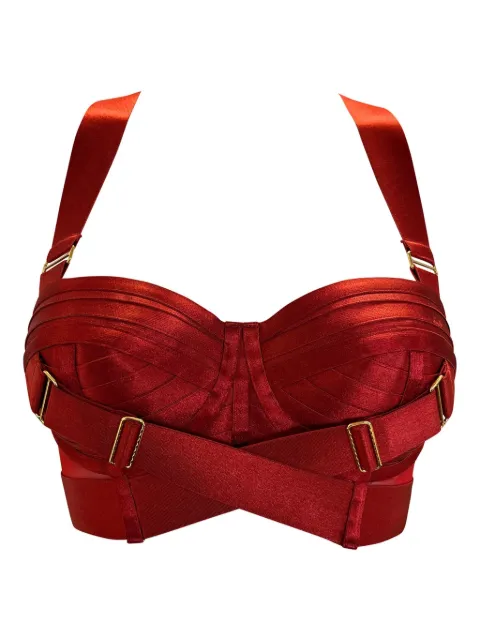 Bordelle panelled bra Red SIGNATUREREDPANELLEDBODICEBRA