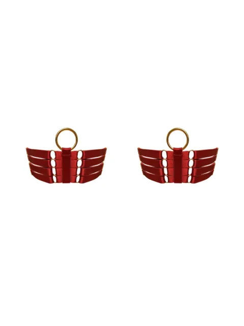 Bordelle Signature webbed garters Red SIGNATUREREDWEBBEDGARTERS