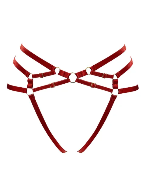Bordelle strap harness brief Red SIGNATUREREDOUVERTHARNESSBRIEF