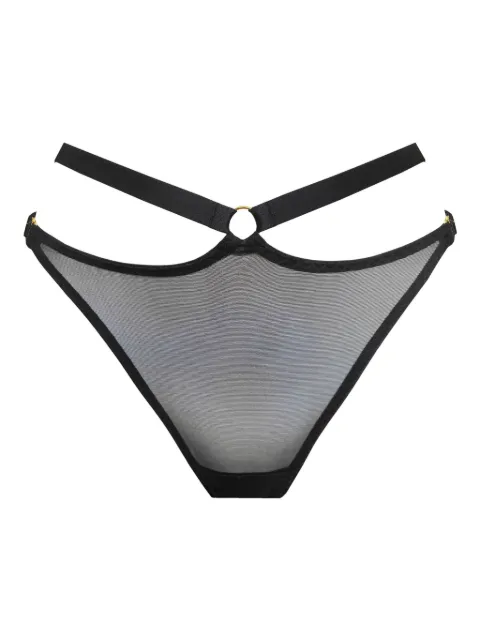Bordelle cut-out briefs Black SIGNATUREBLACKMESHHARNESSTHONG