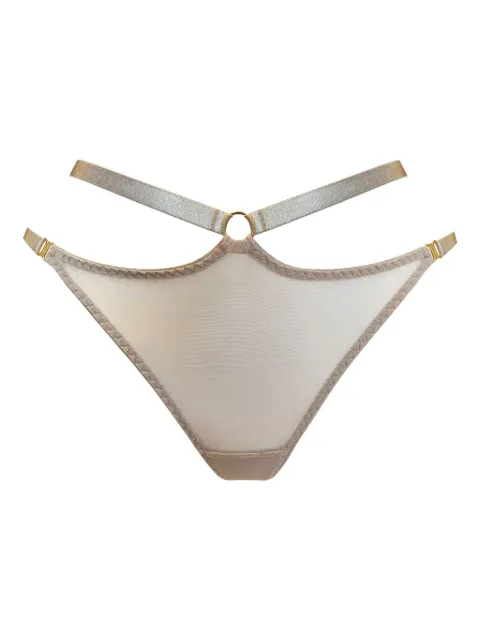 Bordelle cut-out briefs Neutrals SIGNATURECARAMELMESHHARNESSTHONG