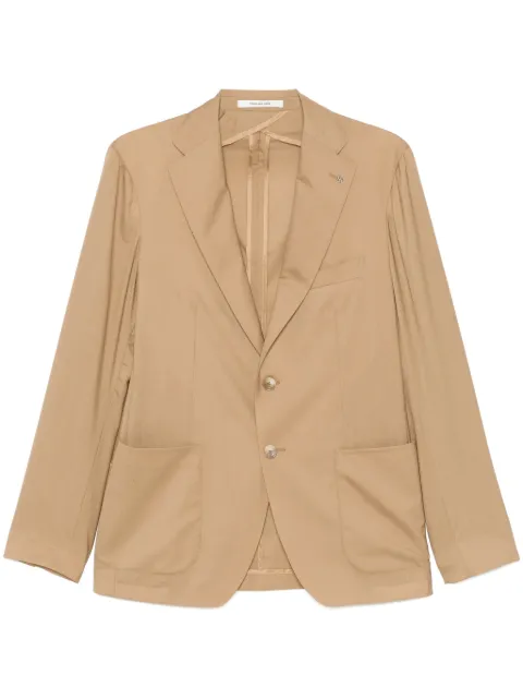 Tagliatore brooch-detail blazer Brown 1SMC22K520109