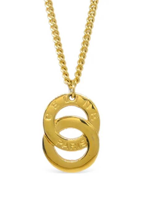 Celine Pre-Owned 1990-2000s pendant necklace Gold NC114879