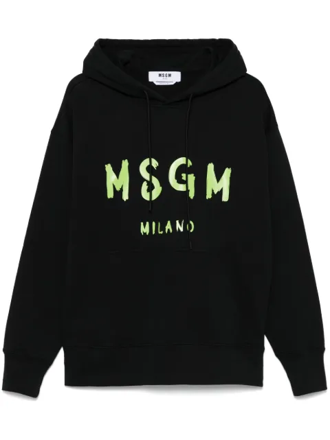 MSGM logo-print hoodie Black 3840MM515257000