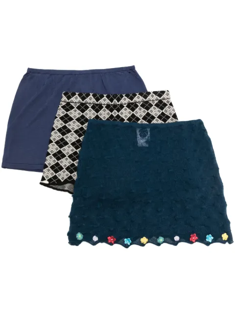 YANYAN KNITS knitted skirt set Blue YYW250871