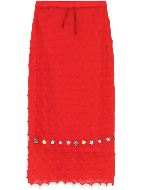 YANYAN KNITS embellished mini skirt Red YYW250261