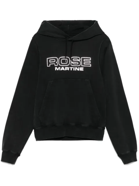Martine Rose raised-logo hoodie Black 625JS02002D