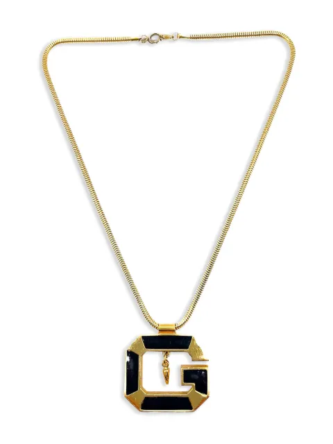 Givenchy Pre-Owned 1980s G-pendant necklace Gold GIVGLOGNKL