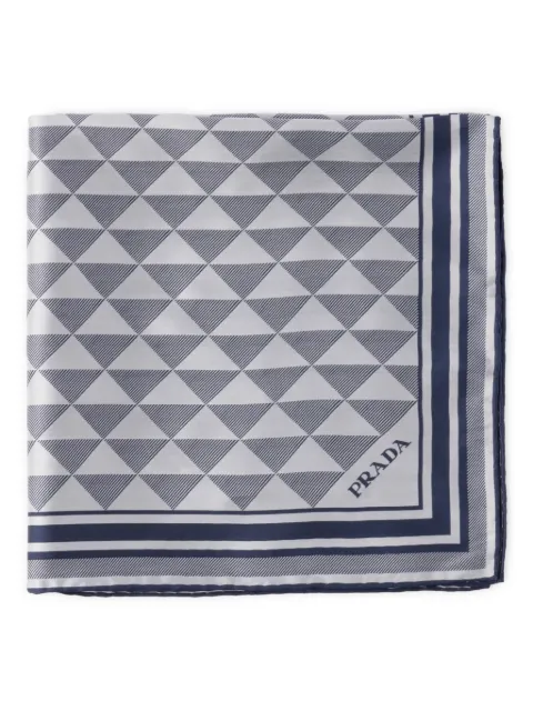 Prada printed silk scarf Blue 1FF0042C81