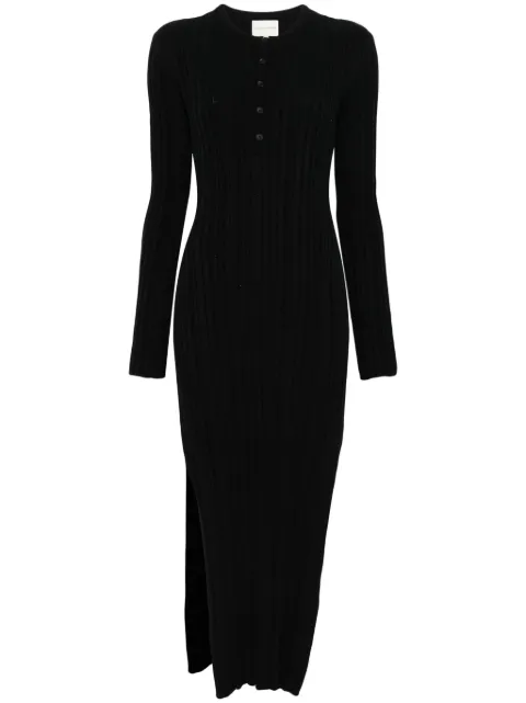 LouLou de Saison Eldara midi dress Black ELDARA