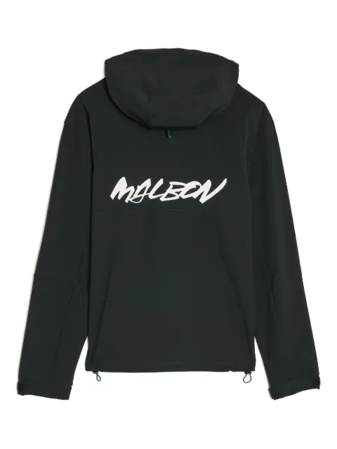 Malbon Golf x Futura Tag hooded zip jacket Black M9460BLK