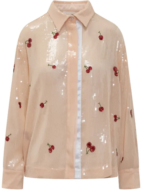 DES PHEMMES sequinned shirt Neutrals D103XC