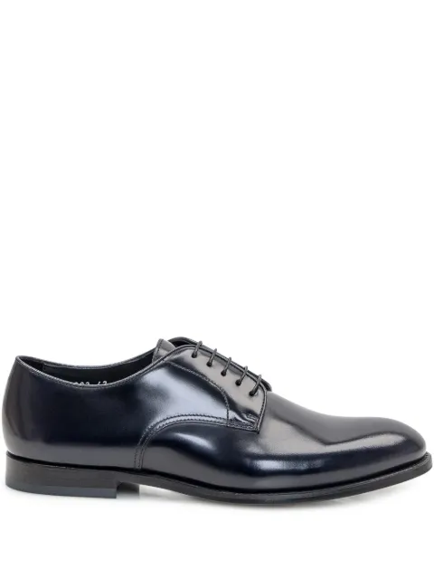 Doucal's Spazzolato leather derby shoes Blue DU1003YORKUF269NB00