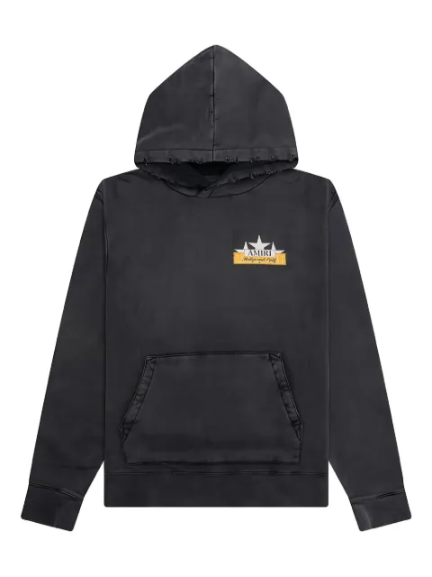 AMIRI rhinestone-embellished star-print hoodie Black AMJYHD1095