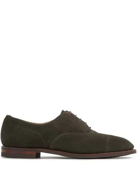 Crockett & Jones suede Oxford shoes Green TRESCO20416ASPLITSUEDE