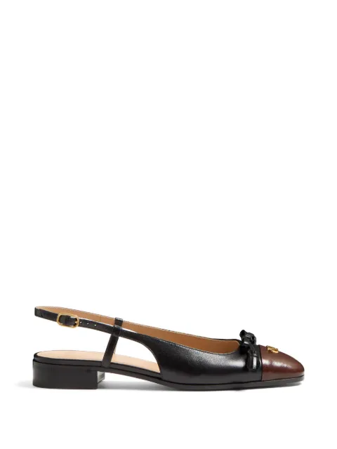 Valentino Garavani Valet Du Roi kid slingback ballerina 25mmm Black WS0MH0DDT