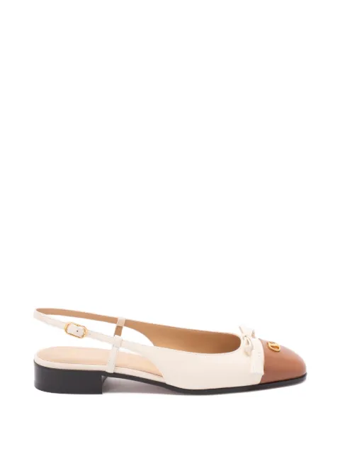 Valentino Garavani Valet Du Roi kid slingback ballerina 25mmm Neutrals WS0MH0DDT