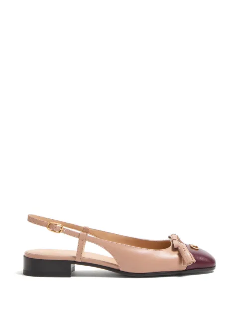 Valentino Garavani Valet Du Roi Kid slingback flat pumps Neutrals WS0MH0DDT