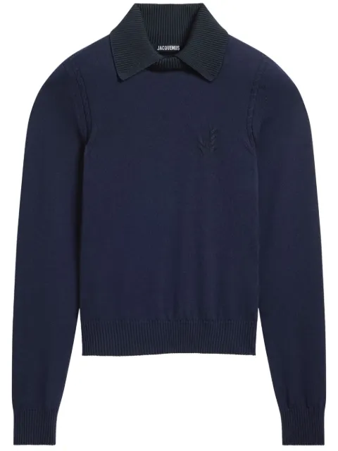 Jacquemus The Maille tricot sweater Blue 251KN5952431380