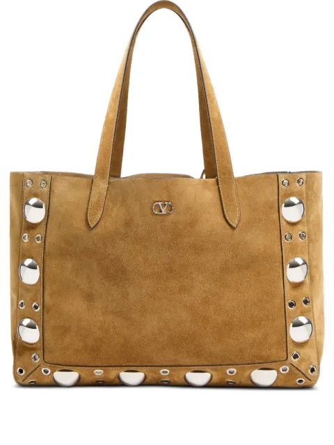 Valentino Garavani medium Nellcôte suede shopping bag Neutrals WB0R79JET
