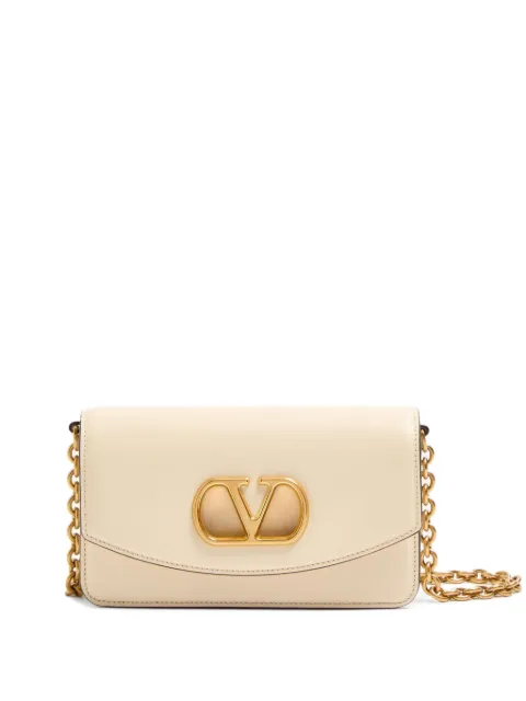 Valentino Garavani Vain clutch bag in shiny calfskin Neutrals WB0R71GCB