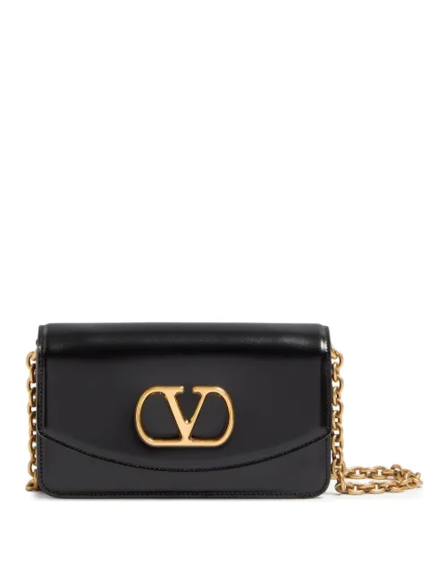 Valentino Garavani Vain clutch bag in shiny calfskin Black WB0R71GCB