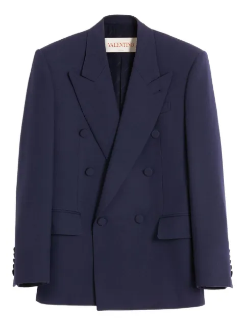 Valentino Garavani double-breasted gabardine jacket Blue VCEI059EB