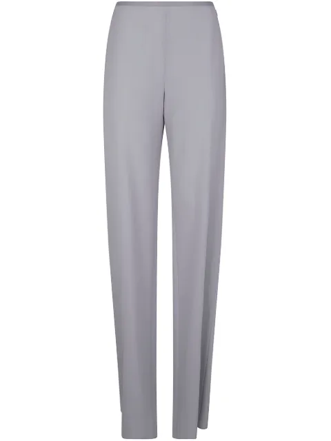Emporio Armani cady-texture palazzo trousers Grey EW001145AF10206