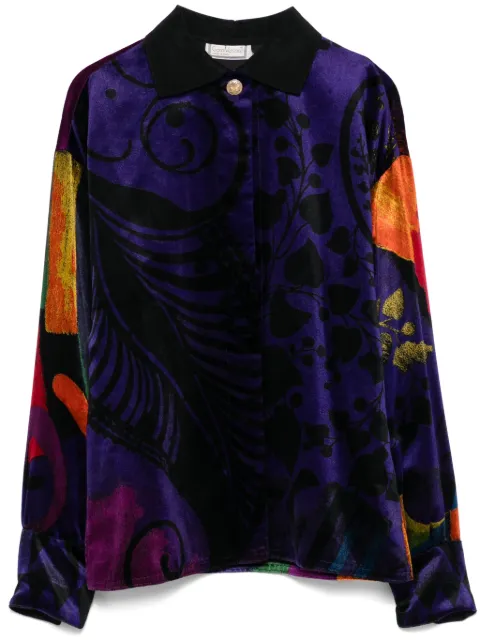 Versace Pre-Owned 1990s velvet shirt Purple VE600QV